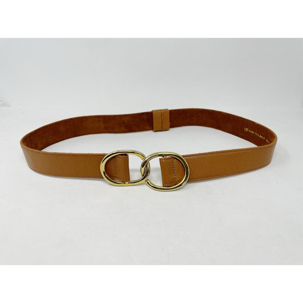 B Low The Belt Below Maeve Mini Belt Camel Tan Brown Leather Gold Buckle OS
